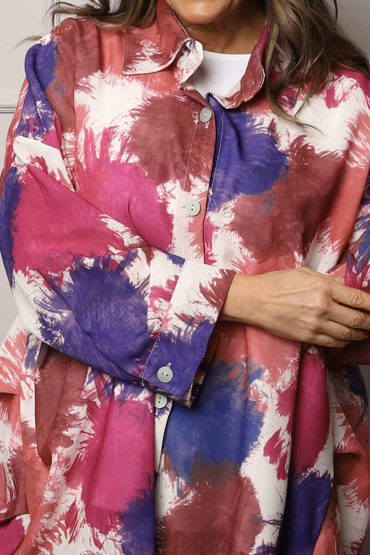 Macie Ink Print Shirt Purple