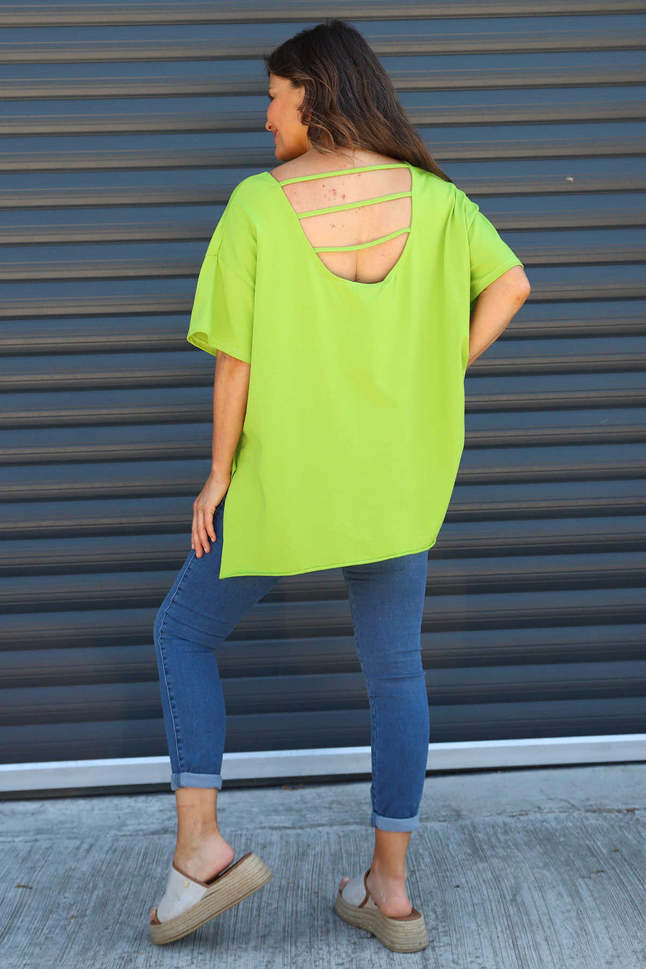 Bantham Strap Back Cotton Top Green