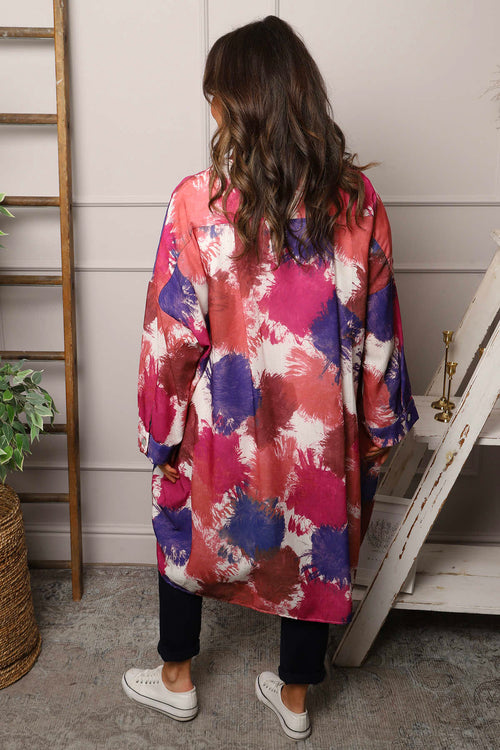 Macie Ink Print Shirt Purple - Image 4