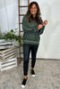 Josie Washed Hooded Top Bottle Green