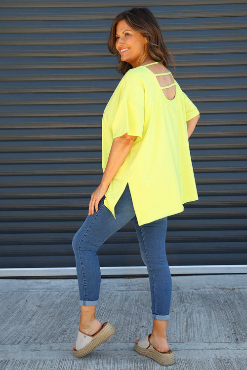 Bantham Strap Back Cotton Top Yellow - Image 2