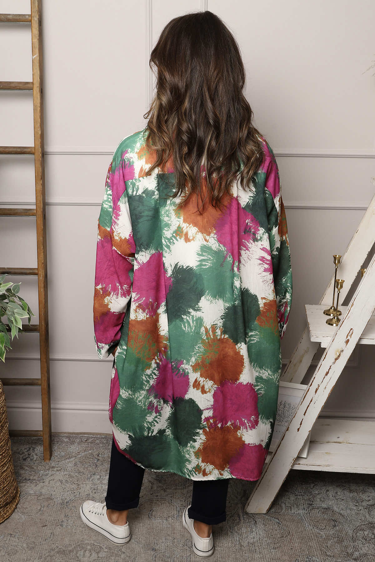 Macie Ink Print Shirt Green