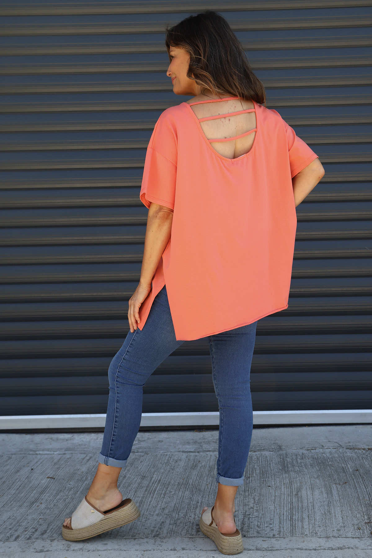 Bantham Strap Back Cotton Top Orange