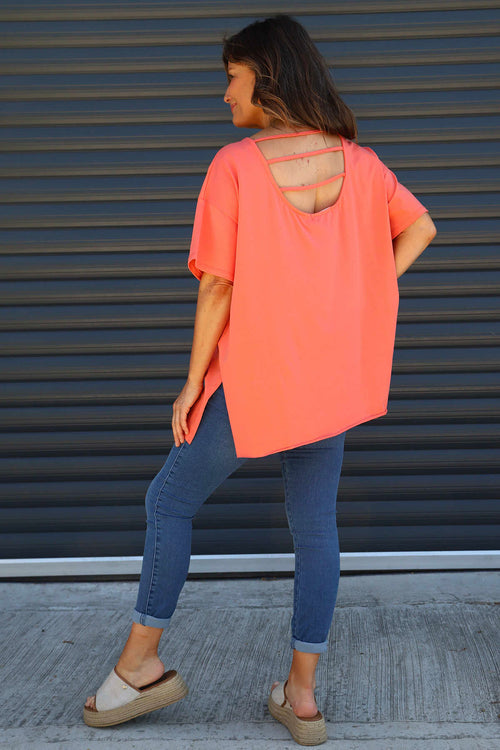 Bantham Strap Back Cotton Top Orange - Image 2