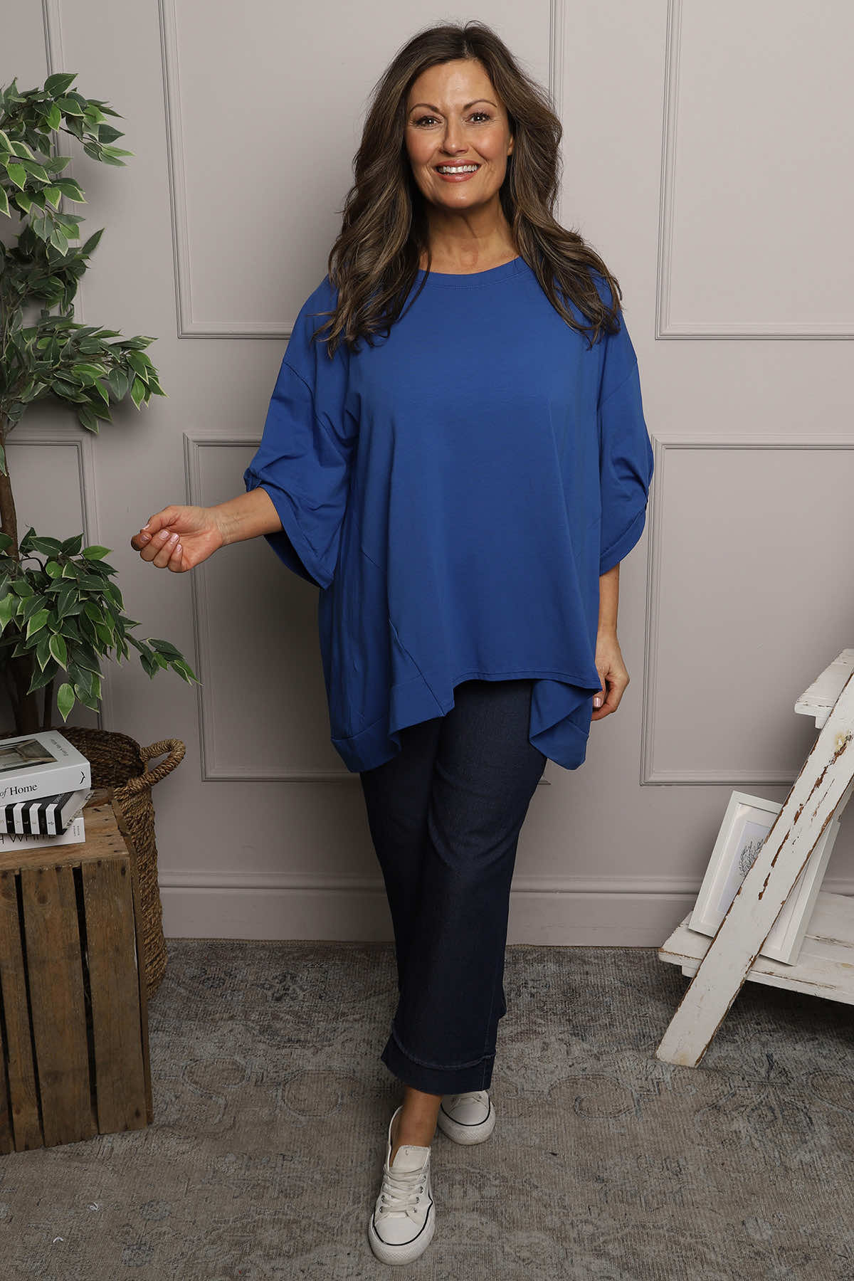 Bianca Cotton Top Cobalt