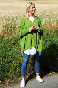 Hattie Knitted Cardigan Olive