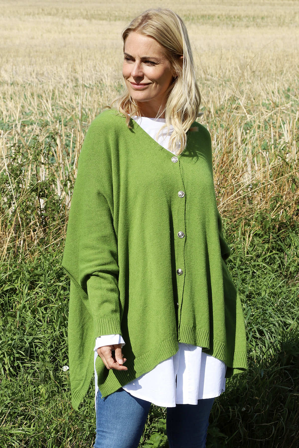 Hattie Knitted Cardigan Olive