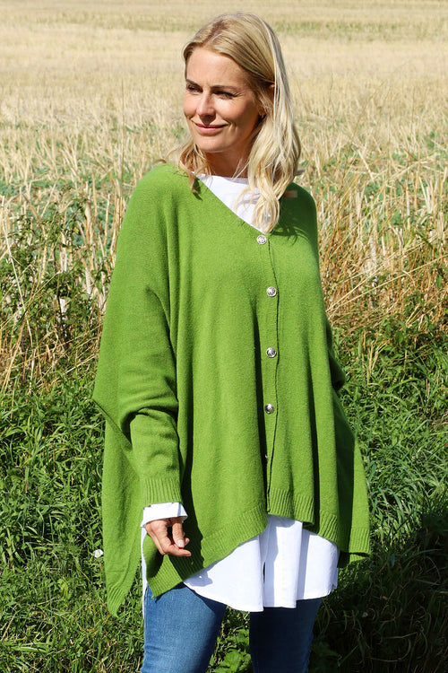 Hattie Knitted Cardigan Olive - Image 2