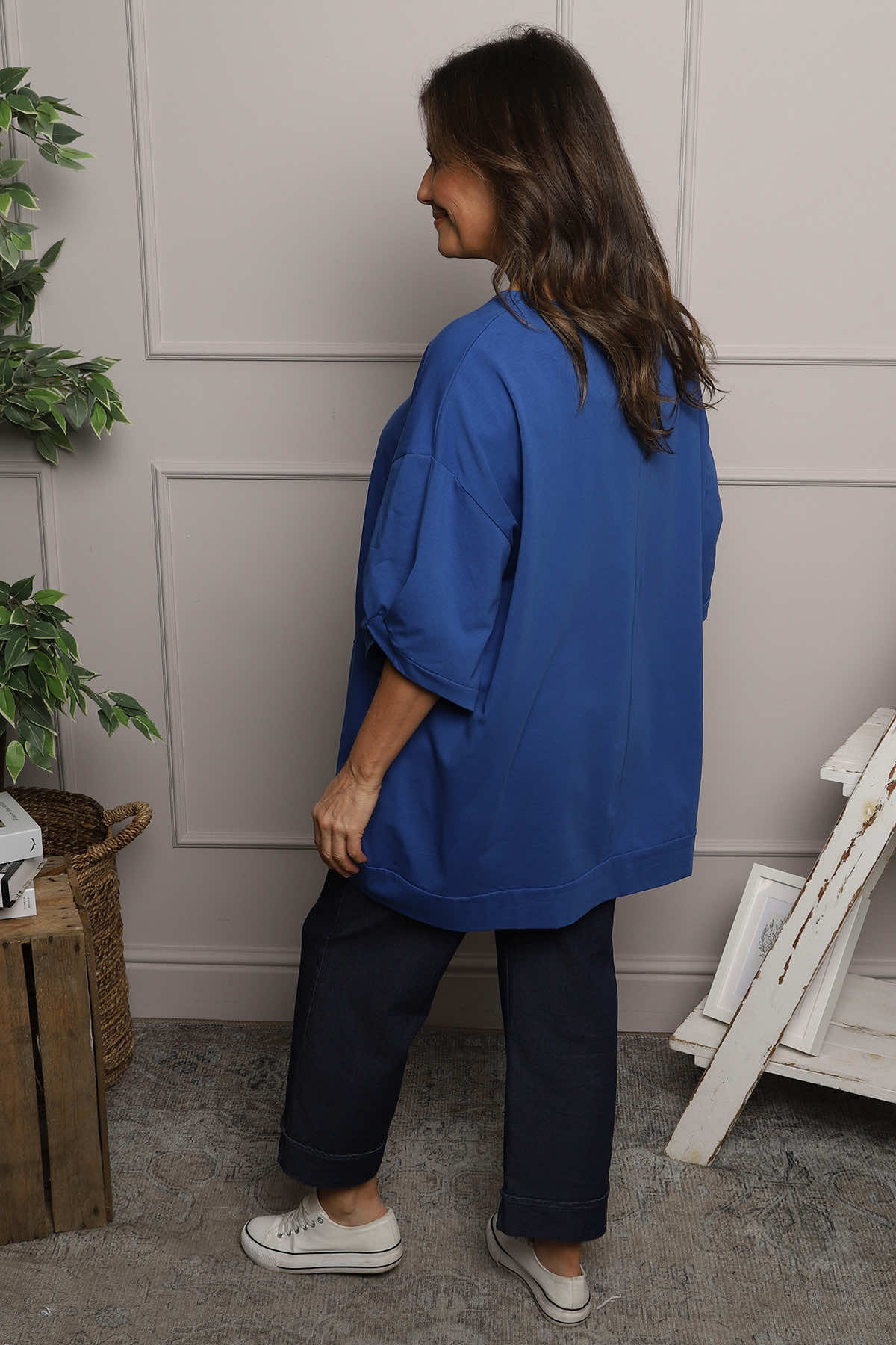 Bianca Cotton Top Cobalt