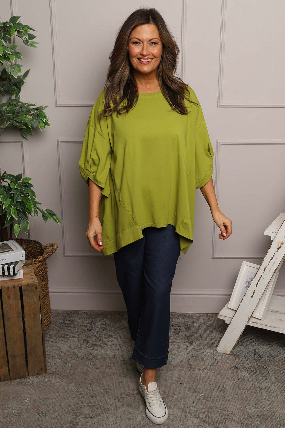 Bianca Cotton Top Olive