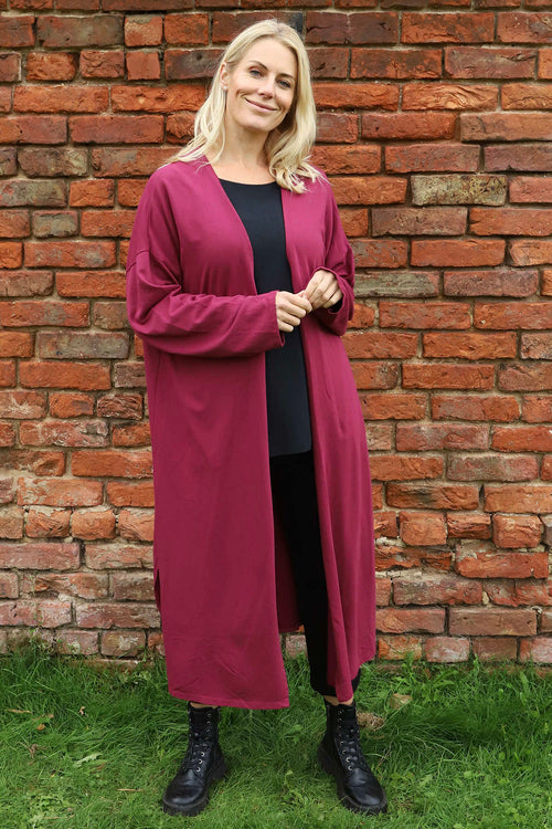 Halette Cotton Jacket Wine - Image 2