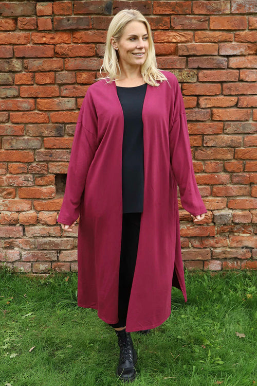 Halette Cotton Jacket Wine - Image 1