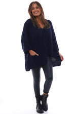 Florence Pocket Slouch Jumper Navy Navy - Florence Pocket Slouch Jumper Navy