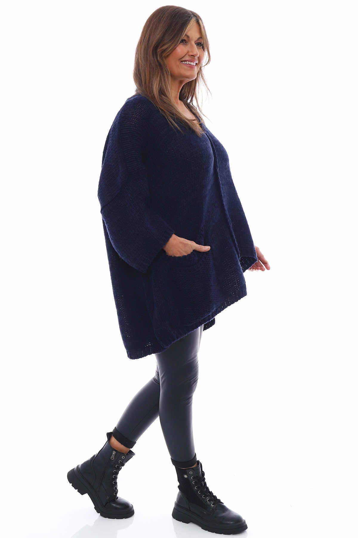 Florence Pocket Slouch Jumper Navy