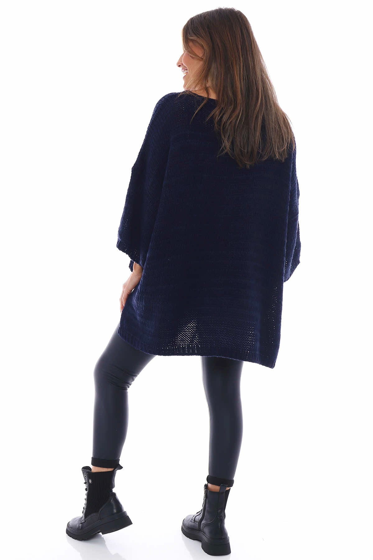 Florence Pocket Slouch Jumper Navy