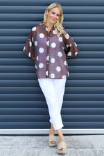 Cordelia Spot Print Shirt Cocoa Cocoa - Cordelia Spot Print Shirt Cocoa