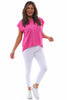 Perel Cotton Tee Fuchsia