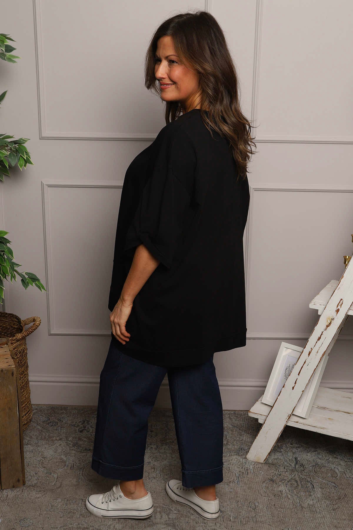 Bianca Cotton Top Black