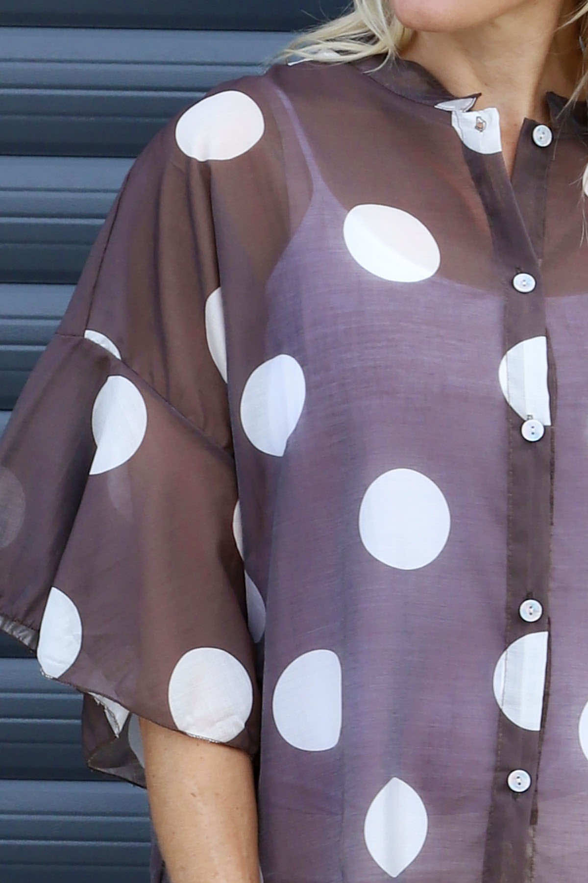 Cordelia Spot Print Shirt Cocoa