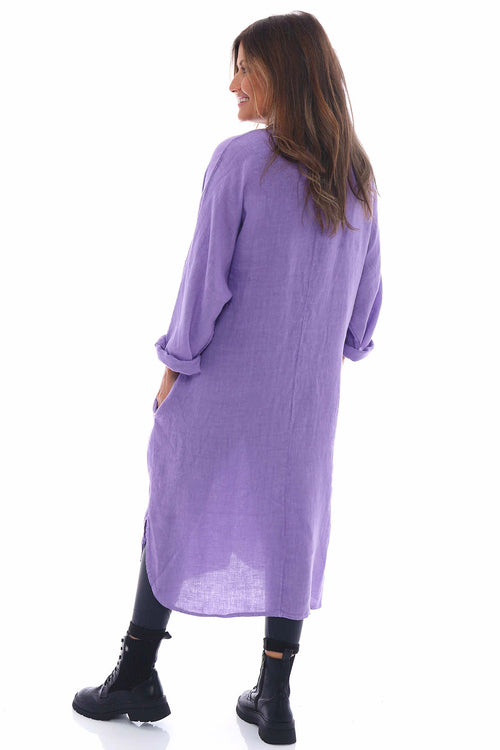 Darley Linen Dress Lilac - Image 6