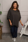 Bianca Cotton Top Charcoal