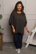 Bianca Cotton Top Charcoal Charcoal - Bianca Cotton Top Charcoal