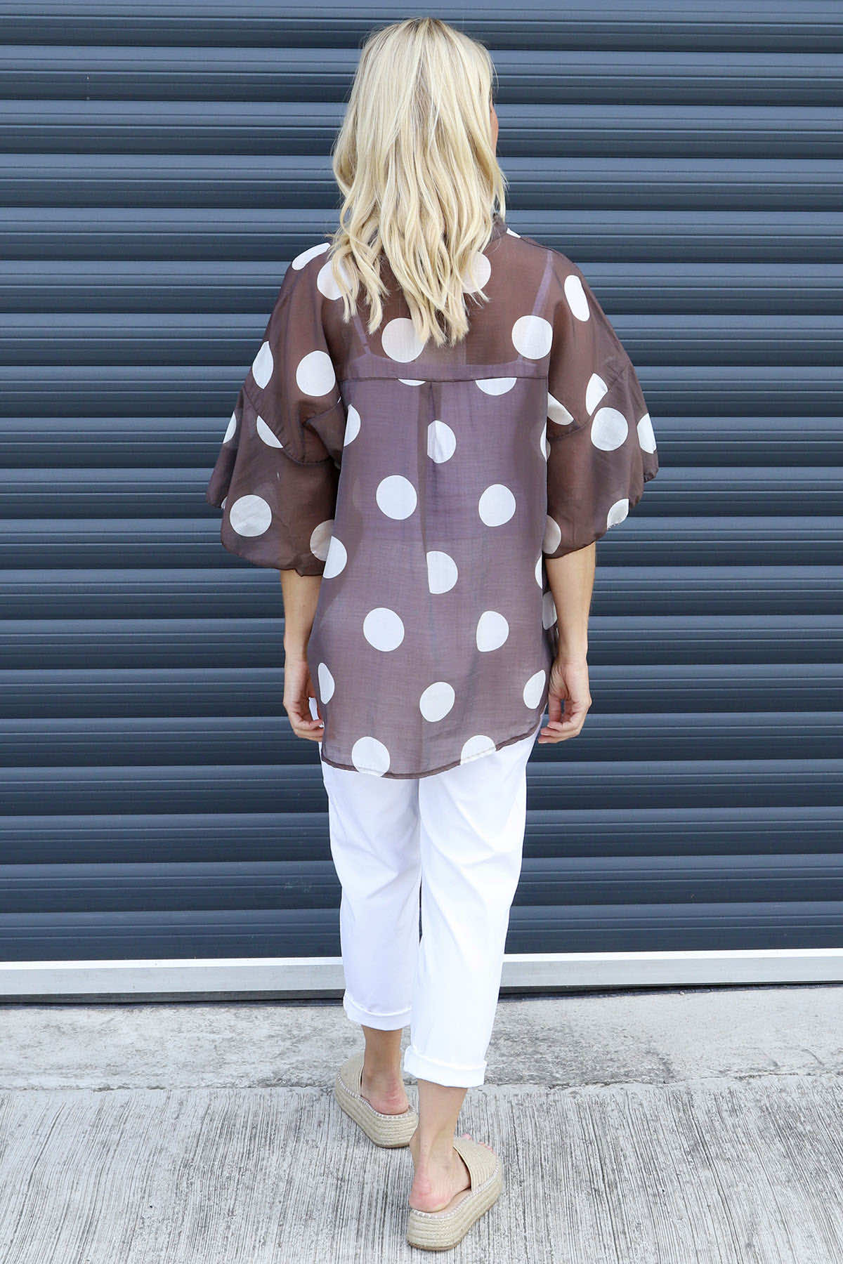Cordelia Spot Print Shirt Cocoa