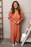 Paulette Animal Print Cotton Dress Orange