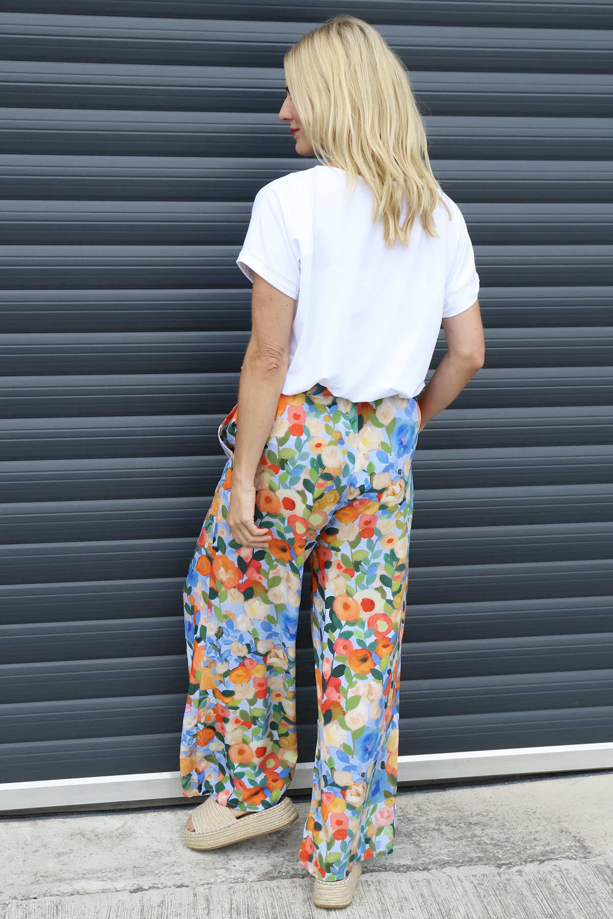 Lelia Print Trousers Light Blue