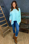 Jessy Dipped Hem Washed Top Mint