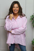 Christina Stripe Shirt Pink