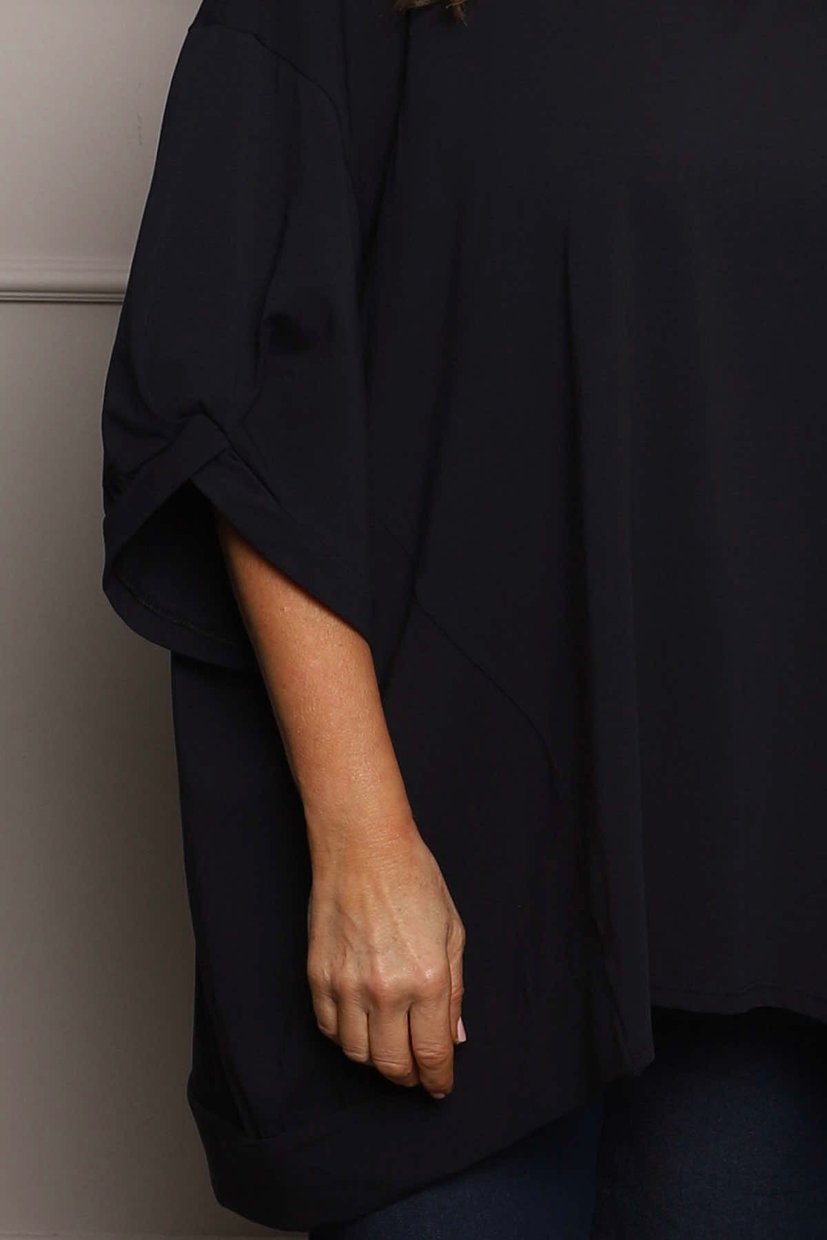 Bianca Cotton Top Navy