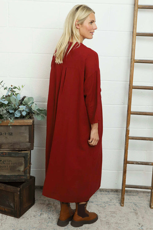 Cobalt Sienna Button Linen Dress UK | Made In Italy | Kit and Kaboodal Cobalt Sienna Button Linen Dress UK | Made In Italy | Kit and Kaboodal