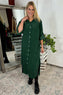 Sadie Needlecord Cotton Shirt Dress Bottle Green