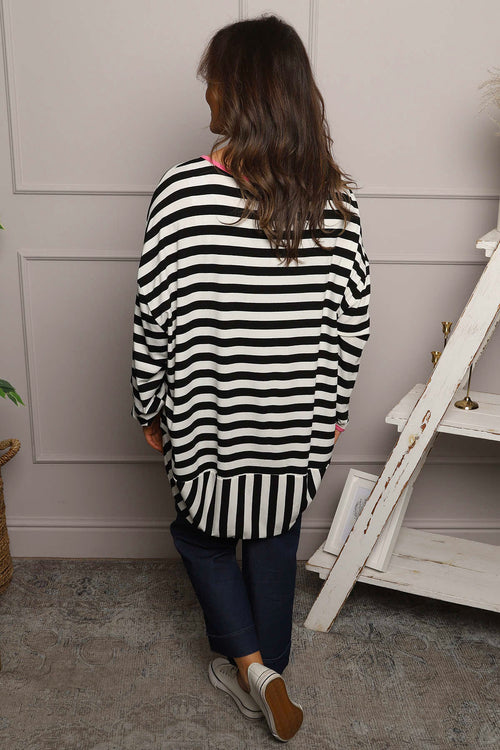 Ariella Stripe Top Black - Image 4