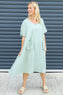 Solange Pocket Linen Dress Khaki