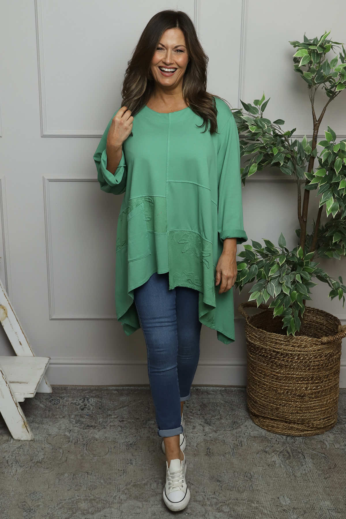 Berenice Cotton Top Emerald