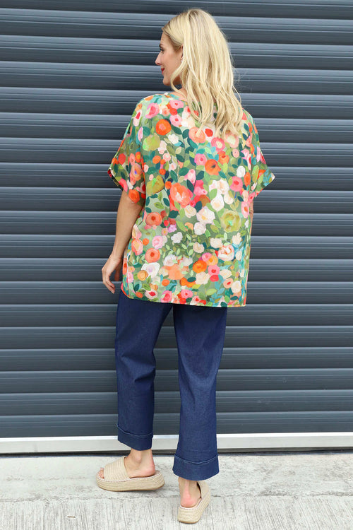 Luciella Print Top Khaki - Image 3