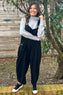 Elspeth Fine Cord Dungarees Black