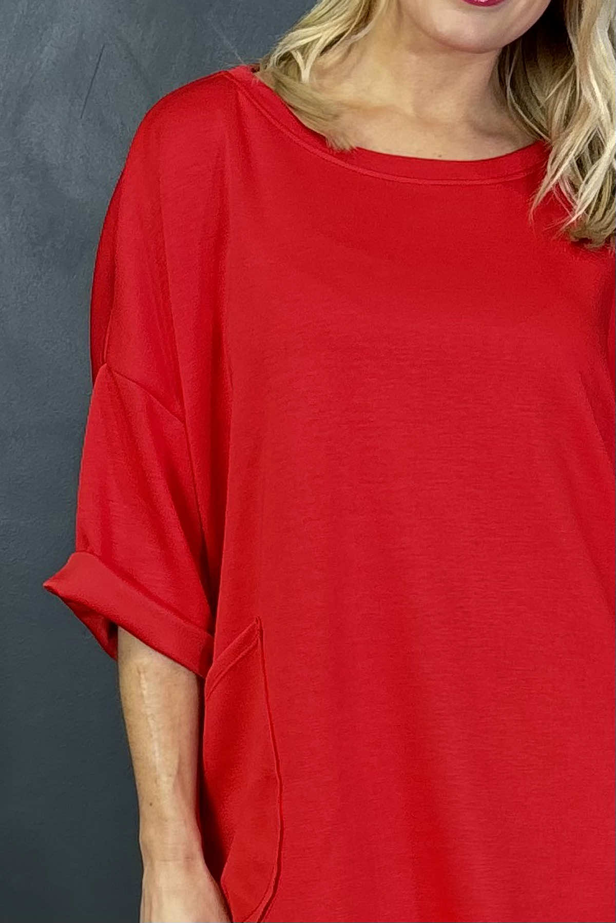 Liesel Pocket Tunic Red