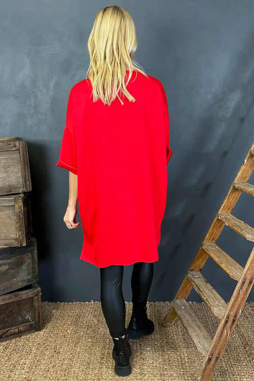 Liesel Pocket Tunic Red - Image 4