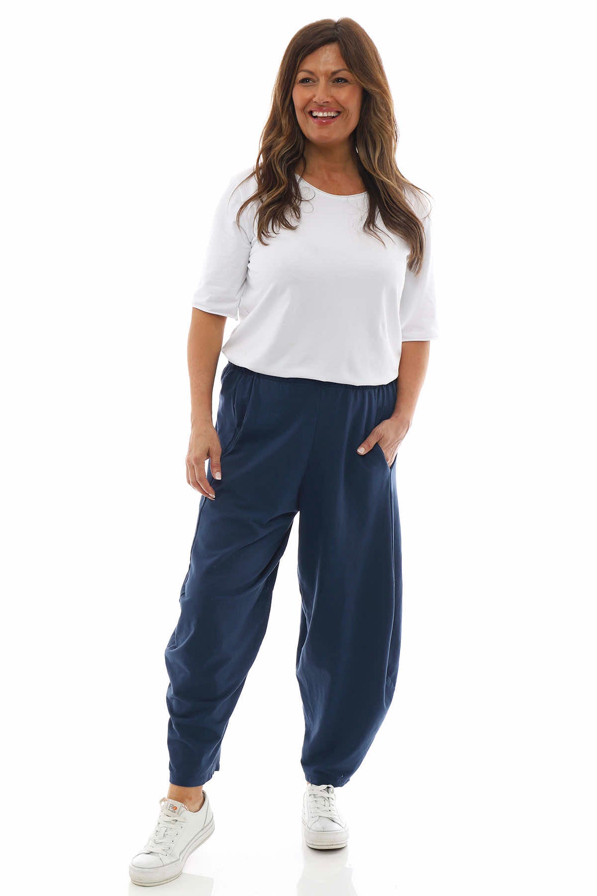 Kensley Cotton Pants Navy