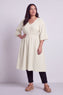 Illaria Crinkle Cotton Dress White
