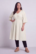 Illaria Crinkle Cotton Dress White White - Illaria Crinkle Cotton Dress White