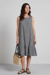Imani Sleeveless Gingham Dress Black