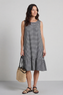 Imani Sleeveless Gingham Dress Black