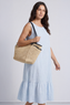 Imani Sleeveless Gingham Dress Light Blue