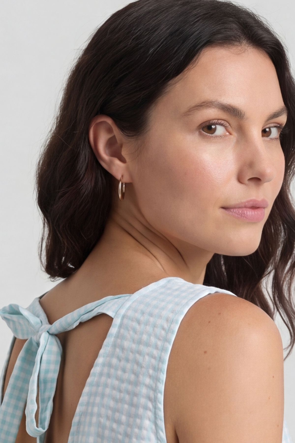 Imani Sleeveless Gingham Dress Mint