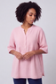 Indi Button Cotton Pink Top