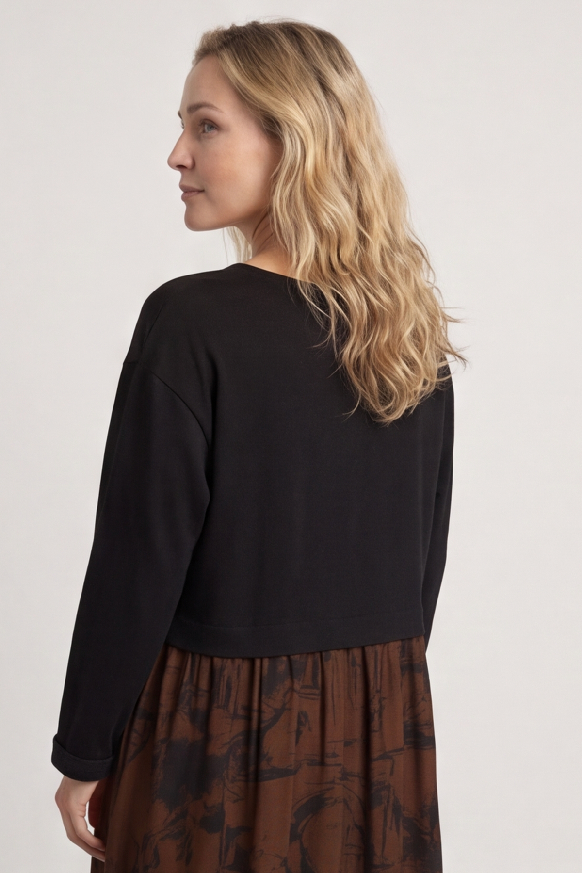 Janette Print Cotton Dress Cocoa